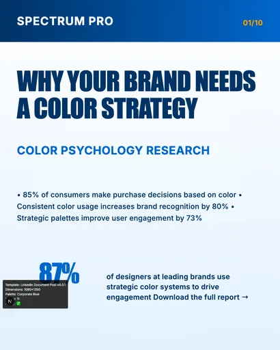 LinkedIn Document Post v4.0.1 canvas template preview
